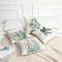 Monkeysell Decorative Throw Pillow Covers, 4 Pack of Green Plant Pattern Cotton Linen Throw Pillow Case Cushion Cover Home Décor Sofa Decorative Pillow 18 X 18 Inch (Green Plant)