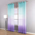 Lilac Turquoise Curtains for Bedroom Girls Room Decor 2 Panels Beautiful Elegance Ombre Window Sheer Grommet Curtains for Girls Mermaid Gift Party Birthday Decoration Green Purple 52 x 84 Inch Length