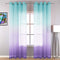 Lilac Turquoise Curtains for Bedroom Girls Room Decor 2 Panels Beautiful Elegance Ombre Window Sheer Grommet Curtains for Girls Mermaid Gift Party Birthday Decoration Green Purple 52 x 84 Inch Length