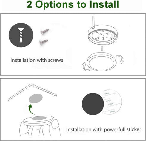 AIBOO Under Cabinet LED Black Cover Puck Lighting Kit with Touch Dimmer Switch for Kitchen Cupboard Closet Lighting (3 Lights,Daylight White)