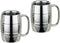 Stainless Steel Double Wall Coffee Mug, Barrel Mug 15oz (2, Silver)