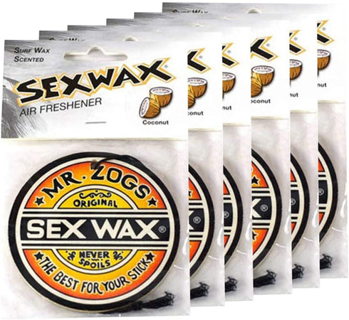 Sex Wax Air Freshener Coconut 6-Pack
