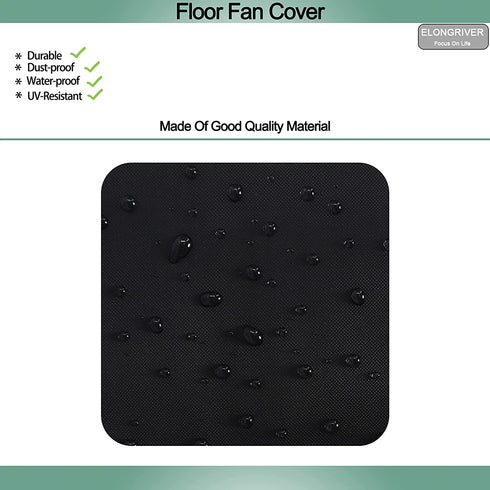 ELONGRIVER Industrial Fan Cover,Waterproof&Dustproof Cover for 18"&20" High Velocity Floor Fan, Household Fan Cover For Outdoor in Heavy Duty Material (24"x7.5"x24")