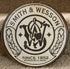 AMELIA SHARPE Metal Tin Sign Smith & Wesson Decoration Sign Restaurant Store bar Family cave Diameter: 30cm Wall Decoration