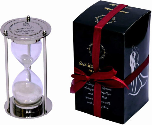 Wedding gift Fillable Unity Hourglass Sand Timer - Engraved Wedding ceremony Gift - Sand Ceremony Contemporary Custom sand Hourglass.