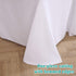 Surmente Table Cloth Polyester 132 Inch Round Tablecloth for Kitchen Dinning Party Wedding Rectangular Tabletop Buffet Decoration (White)