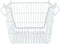 DII Metal Wire Mesh Stackable Utility Storage Bin, Large Rectangle, 13x10x11, White