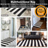 KaHouen Cotton Black and White Striped Rug ( 27.5 x 43 Inches ), Washable Hand-Woven Stripe Outdoor Front Door Mat for Layered Door Mats/Porch/Kitchen/Bathroom/Laundry Room.