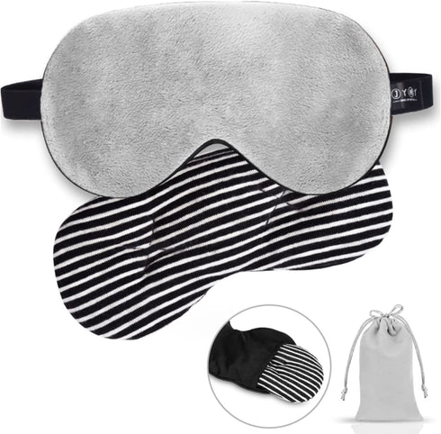 Silk Cooling Weighted Sleep Eye Mask-Relief for Headache/Migraine Relief/Sinus Pain/Puffy Dry Eyes,Universal Size (Grey)