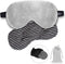 Silk Cooling Weighted Sleep Eye Mask-Relief for Headache/Migraine Relief/Sinus Pain/Puffy Dry Eyes,Universal Size (Grey)