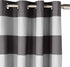 Amazon Basics Room-Darkening Blackout Curtain Set with Grommets - 52 x 84-Inch, Dark Gray/Light Gray Stripe, 2 Panels