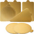Dicunoy 300PCS Mini Cake Boards, 3" Gold Circle Paper Cupcake Dessert Displays Base Tray, Mousse Cake Plates for Parties, Wedding, Birthday, Restaurant Buffet, Round, Triangle, Rectangular