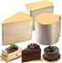 Dicunoy 300PCS Mini Cake Boards, 3" Gold Circle Paper Cupcake Dessert Displays Base Tray, Mousse Cake Plates for Parties, Wedding, Birthday, Restaurant Buffet, Round, Triangle, Rectangular