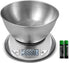 CROWNFUL Digital Food Scale with Bowl,11lb/5kg Kitchen Scales Digital Weight Grams and Ounces for Cooking and Baking,Kitchen Scale with Bowl (Batteries Included)