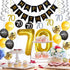 HankRobot 70th Birthday Decorations Party Supplies?42pack? Gold Number Balloon 70 Happy Birthday Banner Latex Balloons(Black, Golden) Confetti Balloons -Great for 70 Seventy Years Old Birthday Party