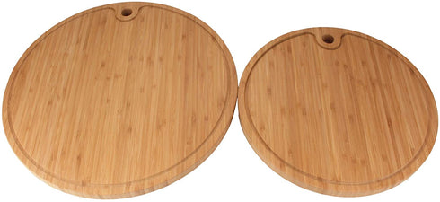 Bamboo Round Cutting Board 12" diameter x 0.75" thickness - 1 Piece