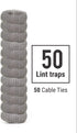 Pack of 50 Washing Machine Lint Traps Premium Snare and Rustproof Stainless Steel Mesh with Clamps