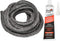 Stanbroil Graphite Impregnated Fiberglass Rope Seal and High Temperature Cement Gasket Kit Replacement for Wood Stoves - 1/4" x 84"