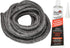 Stanbroil Graphite Impregnated Fiberglass Rope Seal and High Temperature Cement Gasket Kit Replacement for Wood Stoves - 1/4" x 84"
