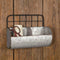 Colonial Tin Works Industrial Farmhouse Chic Small Divided Wire Back Wall Bin/Shelf