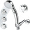 Polma Shower Head with Handheld, High Pressure Shower Head with ON/Off switch 3 Modes detachable Handheld Showerhead with Hose, Angle-Adjustable Water Saving RV Shower Head (Chrome)