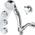 Polma Shower Head with Handheld, High Pressure Shower Head with ON/Off switch 3 Modes detachable Handheld Showerhead with Hose, Angle-Adjustable Water Saving RV Shower Head (Chrome)
