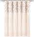 Lush Decor Lillian Shower Curtain | Textured Shimmer Circle Design Bathroom, 72 x 72, Beige