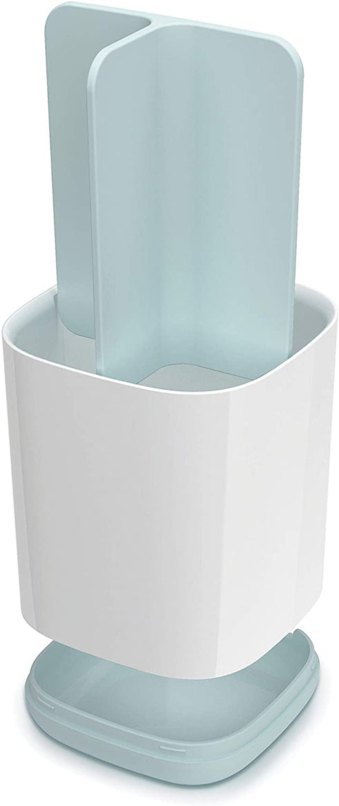 Joseph Joseph 70500 EasyStore Toothbrush Holder Bathroom Storage Organizer Caddy, Small, Blue