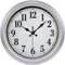 12 Inch Retro Wall Clock Silent Non Ticking Battery Operated Movement Easy to Read Wall Clocks Decorate for Bedroom Living Room Kitchen Office(Silver)