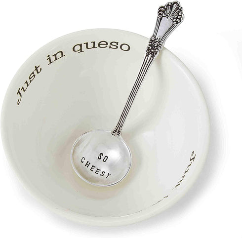 Mud Pie Just in Queso Dip Set, White