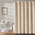 BTTN Fabric Shower Curtain, Linen Textured Heavy Duty Polyester Cloth Shower Curtain Set with 12 Plastic Hooks, Hotel Luxury Waterproof Decorative Shower Curtains for Bathroom - 72"x72" - Beige/Cream