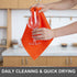 Kitinjoy 100% Cotton Waffle Weave Kitchen Towels, 13 x 28 Inches, Super Soft and Absorbent Dish Towels for Drying Dishes, 4-Pack, Orange