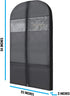 Plixio Gusseted Garment Bags Suit Bag for Travel and Clothing Storage of Dresses, Dress Shirts, Coats” Includes Zipper Pockets and Large Transparent Window (2 Pack: 54? X 24? x 3.4?)