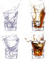 Premium Bourbon Glasses Set of 4 - Elegant Whiskey Glasses for Scotch, Single Malt - Old Fashioned Glass Set in Gift Box - Rocks Whisky Tumblers for Cocktails - Home Bar Glassware Tumbler Set