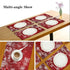 One Bear Christmas Placemats Winter Snowflake Red Placemat Table Mats Non Slip Heat Resistant Placemats for Dining Table Kitchen Holiday Party Set of 6