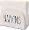 Karisky Rustic Napkin Holder Farmhouse Solid Real Wood Freestanding Napkin Dispenser for Kitchen Countertops, Tables, 6 x 4 Inch, White