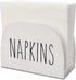 Karisky Rustic Napkin Holder Farmhouse Solid Real Wood Freestanding Napkin Dispenser for Kitchen Countertops, Tables, 6 x 4 Inch, White
