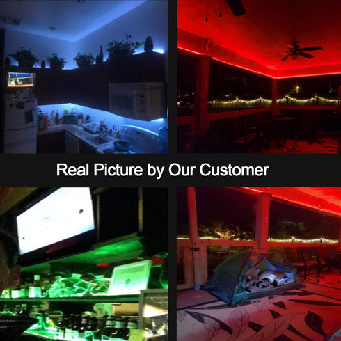 Hedynshine 33 Ft LED Strip Lights,Non-Waterproof 300pcs RGB Rope Lights, Sync to Music, 24 Key Remote Control and Compatible with Alexa/Google Home,WiFi LED Lights Strip