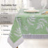 JUCFHY Vinyl Tablecloth with Flannel Backing,Vinyl Tablecloths for Rectangle Tables,Green Plastic Table Cloth for Camping Dining Party,PVC Picnic Table Cover(Green Fern,52x72 Inch)