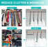 Hangers Space Saving, 20 Packs Magic Space Saving Clothes Hangers, Sturdy Plastic Clothes Hangers Organizer and Storage, Multifunctional Magic Hangers Closet Space Savers for Heavy Clothes Coats