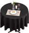 EVENTSDECO Round Tablecloth Black Table Cloth 132 Inch Polyester Fabric Table Cloths for Banquet Party Dining Buffet and Vendor