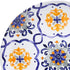 Amazon Basics 12-Piece Melamine Dinnerware Set - Service for 4, Traditional Blue & Yellow