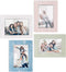 eletecpro 8x10 Picture Frame Set of 4 Wall Decor - Wooden Designs With High Definition Glass - Table Top & Wall Mount Photo Frame Sets for Office Kitchen Gallery (Rustic Frame Set, 8x10 inch)