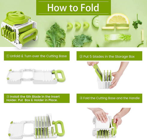 Mandoline Slicer for Kitchen Mandolin Slicing Tool 6 in 1 Vegetable Mandoline Slicer Cutter Chopper Grater Slicers for Fruits Vegetables Julienne Carrot Cucumber Sweet Potato Chip Slicer Thin