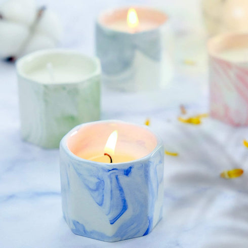LA BELLEF‰E Scented Candles Valentines Day Gifts for Her, Ceramic Candles for Home Scented, Natural Soy Candles for Relaxing Spa, Bath Aromatherapy, Yoga