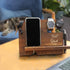 Best Dad Ever - Dad Father Gift from Son or Daughter, Fathers Day Dift, Nightstand Organizer with Coaster, Wooden Desk Docking Station