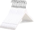 Premium Solid Wood Bridal Wedding Dress Hangers, Beautiful Wooden Shirt Suit Coat Jacket Clothes Hangers-360° Strong Swivel Hook-Extra Smooth Finish-Smoothly Cut Notches-10 Pack- White Color LM01B