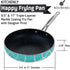 Kitchenly Nonstick Frying Pans with Lids - Granite Frying Pans with Stone Coating | Nonstick Skillet Cooking Pan Set | Electric, Gas, & Induction Compatible | 9.5 & 11 inch Pans | Turquoise - 2 Pack