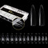 Michelle Gel Nail Tips Kit 500Pcs Pre-shaped Clear Full Cover False Nails for Gel Art Polish, Soak Off Easy Nail Extensions Acrylic Nails False Press on Nail Tips