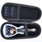 Enerfort Hard EVA Razor Travel Case Compatible with Gillette Men's Razor - Mesh Pocket for 2 Razor Blades + Lightweight Carrying Handle + Durable Zipper (Only Case) (Black)